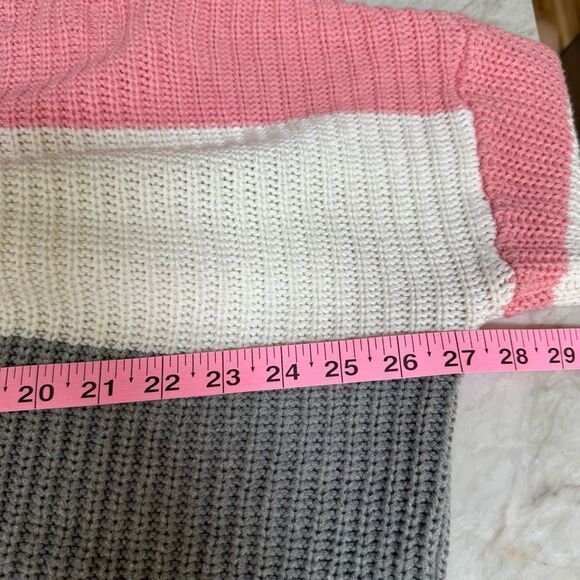 Lumiere cotton blend color block sweater size M - Picture 6 of 7